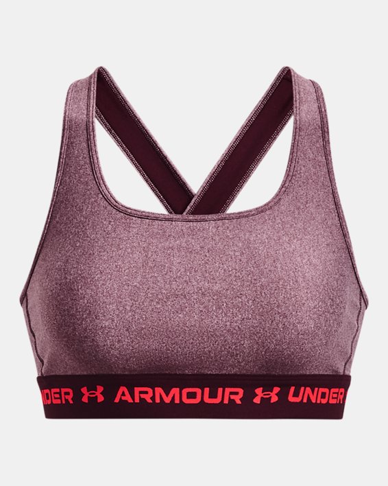 สปอร์ตบรา Armour® Mid Crossback Heather สำหรับผู้หญิง in Red image number 10